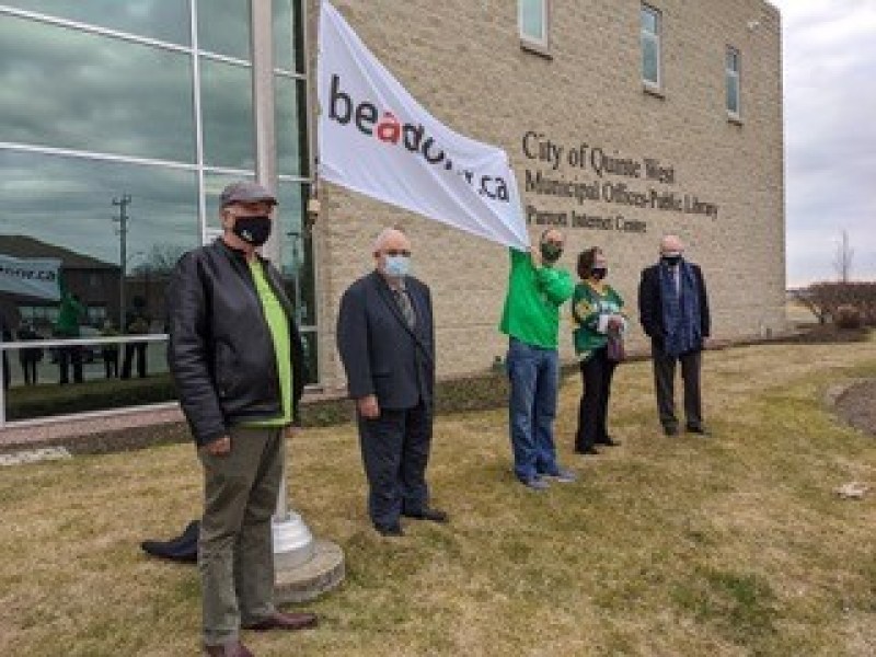 Green Shirt Day Flag Raising