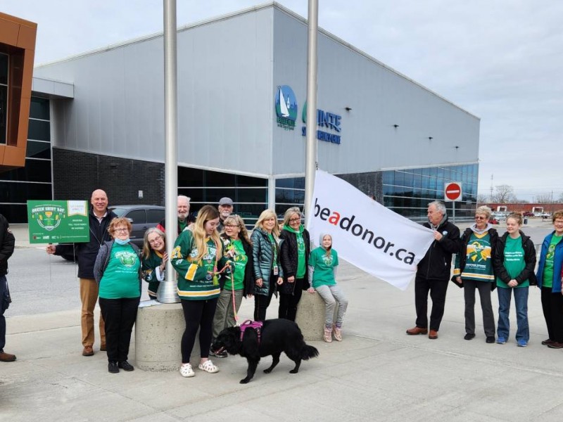 BeADonor and Green Shirt Flag Raising Ceremony