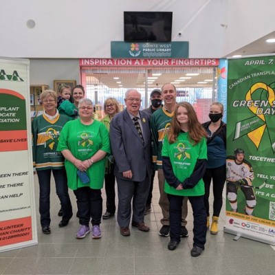 Quinte West Flag Raising Ceremony and Quinte West Sign Green