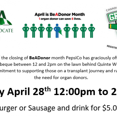 Awareness BBQ for BeADonor Month